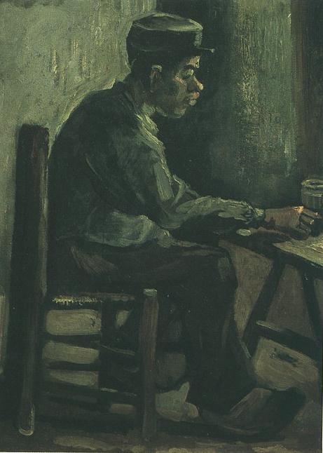 Картина Ван Гога Крестьянин за столом 1885